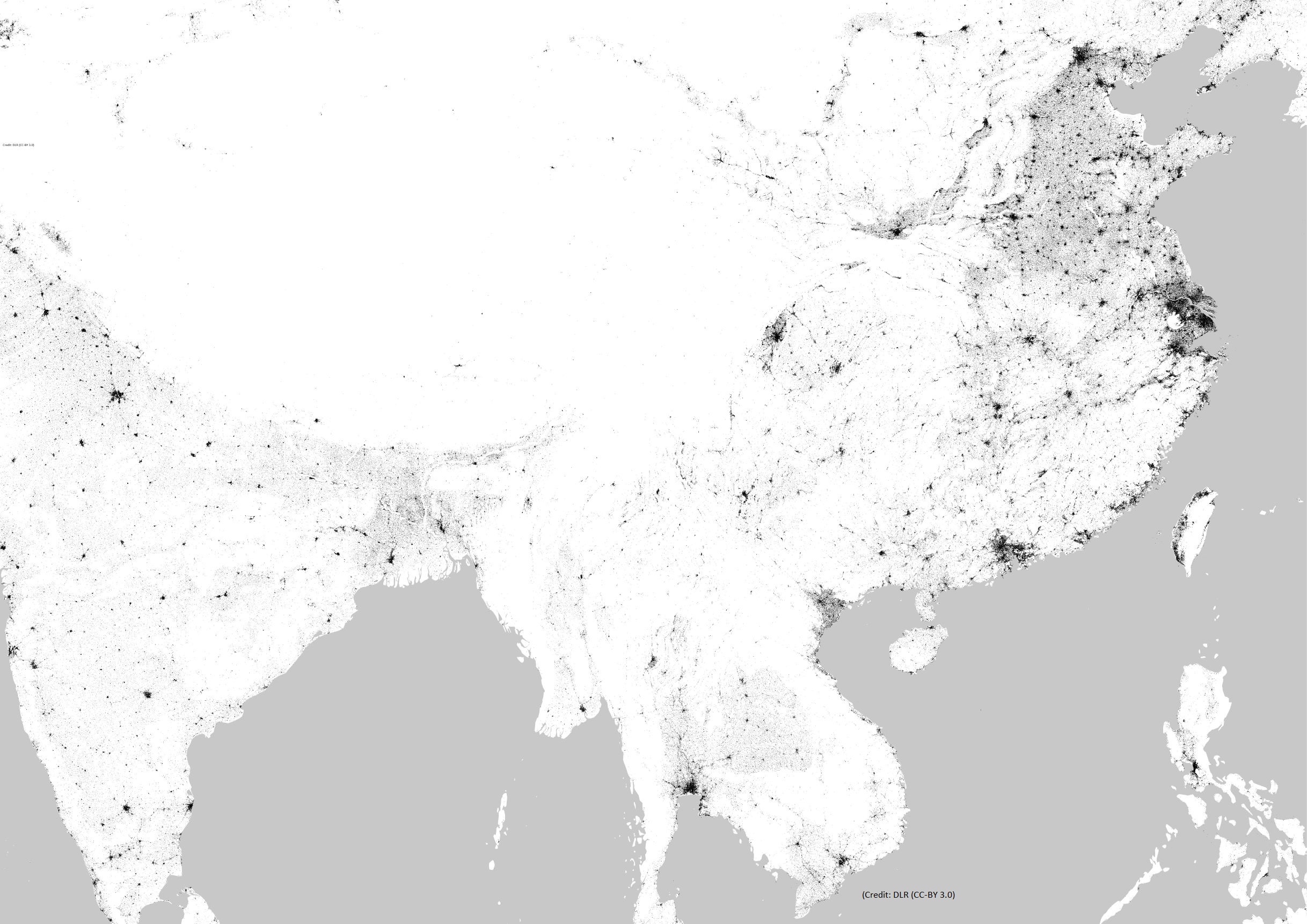 WSF2015 - Subset including India and vast part of Eastern and South Eastern Asia (Credit: DLR (CC-BY 3.0)